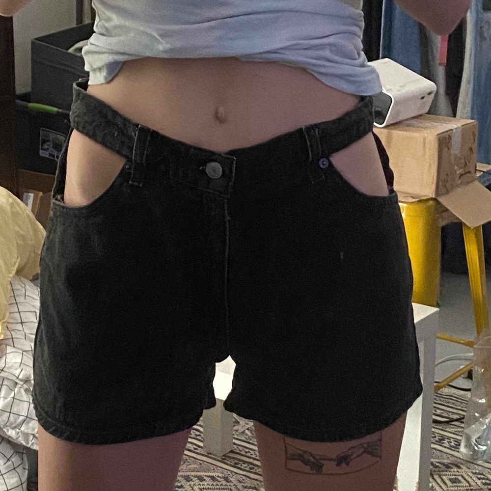 Handpainted levi shorts